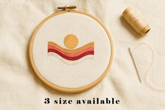 Abstract Sun Waves Embroidery Design Review