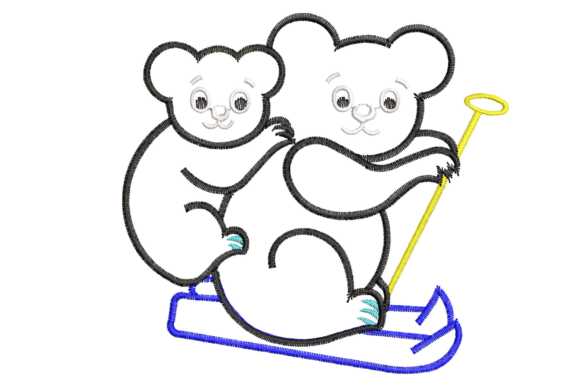 Cute Bears on Ice Skates Embroidery Review
