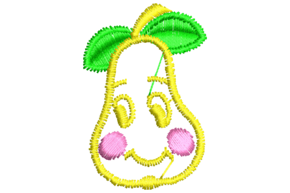 Cute Cartoon Pear Embroidery Design Review