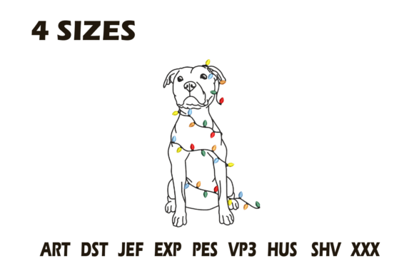 Cute Dog Christmas Lights Embroidery Review