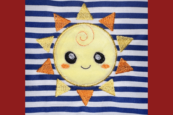Cute Sun Machine Embroidery Applique Review