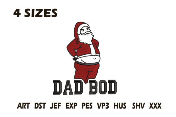 Dad Bod Santa Embroidery Design Review