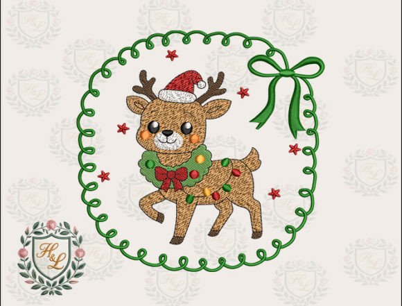 Frame Reindeer Lights Embroidery Files Review