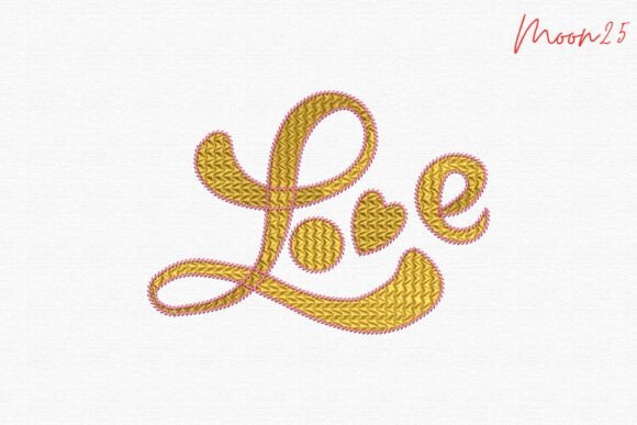 Golden Love Script Heart Embroidery Review