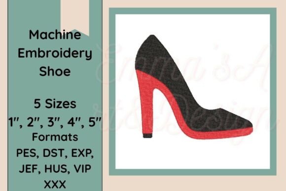 High Heel Shoe Machine Embroidery Design Review