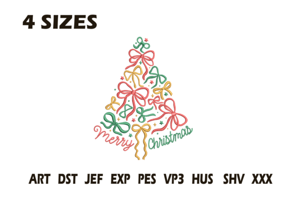 Merry Christmas Bow Tree Embroidery Review