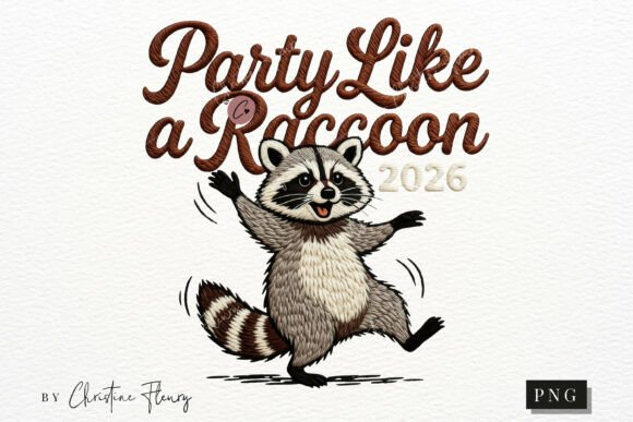 NYE Funny Raccoon Faux Embroidery Review