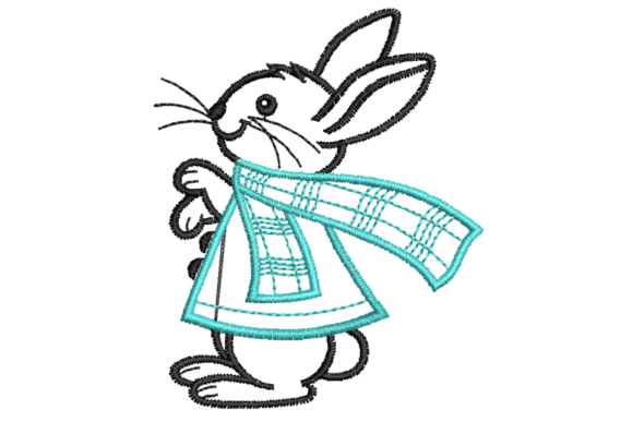 Review: Cartoon Bunny with Scarf Embroidery for Merch