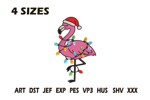 Review: Christmas Flamingo Lights Embroidery Design