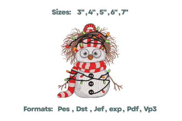 Review: Christmas Snowman with Lights Embroidery