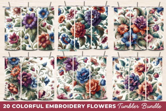 Review: Colorful Embroidery Flowers Tumbler Wrap