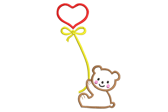 Review: Cute Bear with Heart Balloon Embroidery