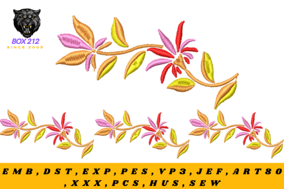Review: Floral Motif Borders Embroidery Design
