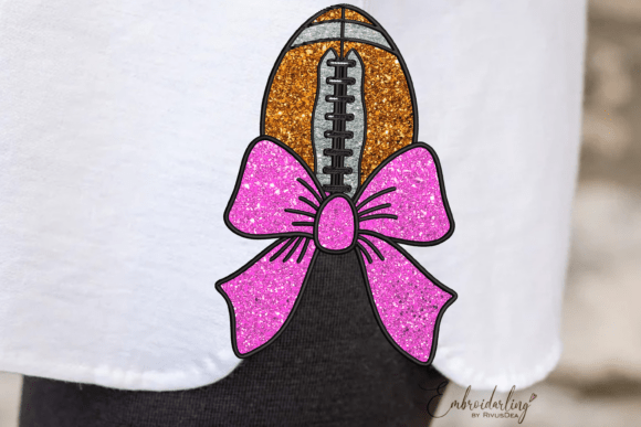 Review: Football Side Bow Applique Embroidery