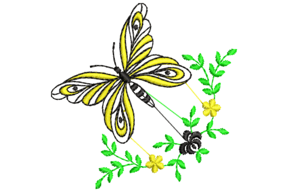 Review: Yellow and Black Butterfly Embroidery for Etsy Shops