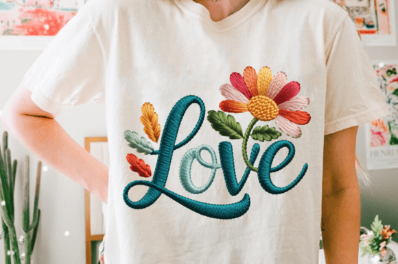 Reviewing Floral LOVE Embroidery Design Valentine