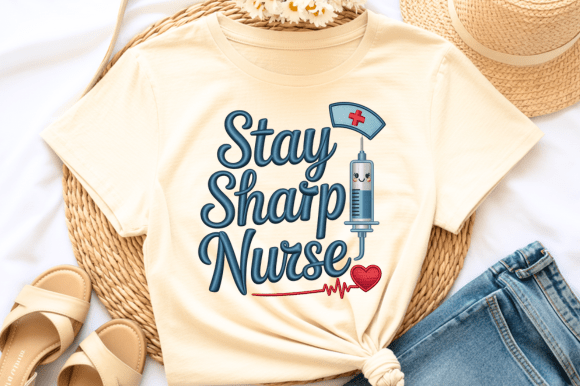 Reviewing Stay Sharp Nurse Embroidery PNG for Boutique Sweatshirts