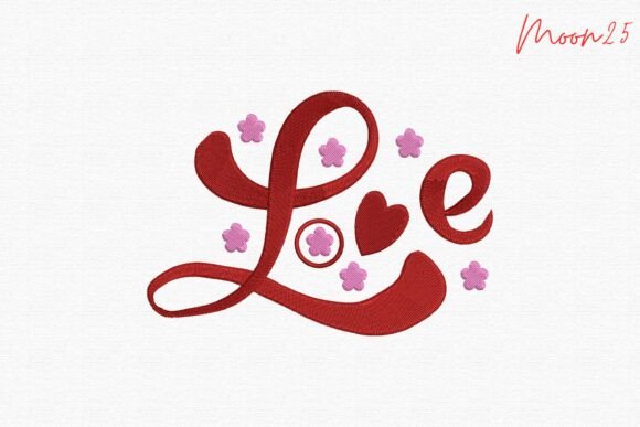 Reviewing the Love Script Heart Embroidery Design